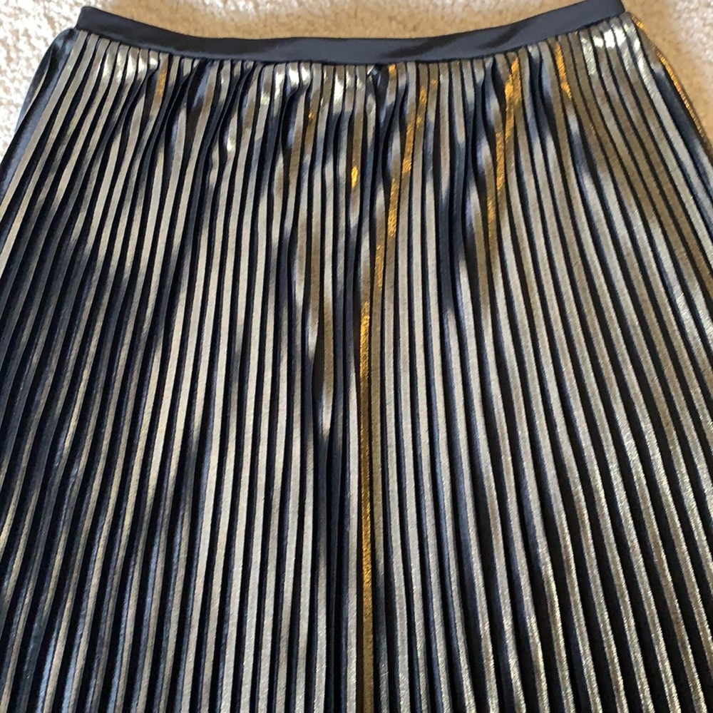 Gold and black pleated skirt, NEVER WORN!